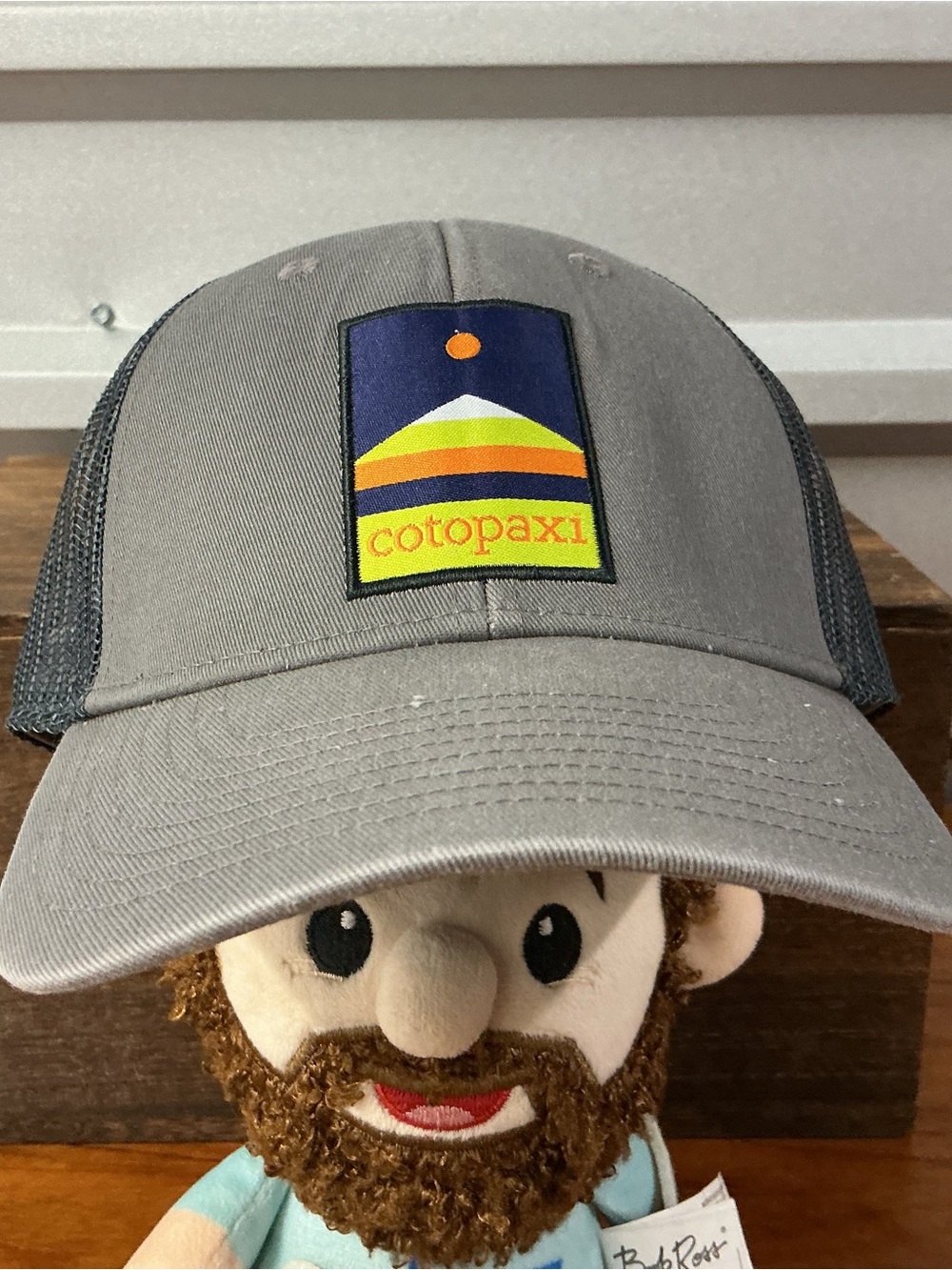 Cotopaxi Gray Mesh Trucker Snap Back Cap One Size.